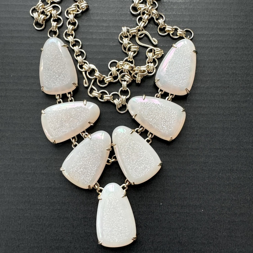 Kendra Scott Iridescent Drusy Gold Harlie Statement Necklace